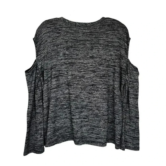 Rag & Bone Womens Port Long Sleeve Heather Slash Cutout Top XS Long Sleeve Rayon - Picture 6 of 9